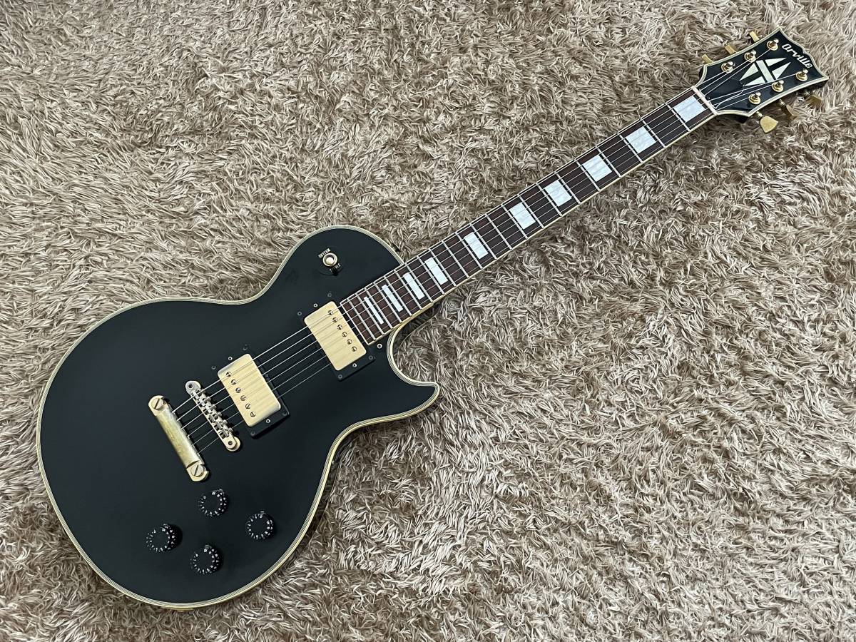 希少! Orville LPC-75 Ebony Les Paul Custom ケース付 日本製 Gibson