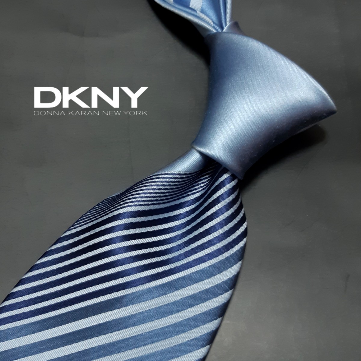 ダナキャラン ブランドネクタイ 小紋柄 シルク USA製 DKNY メンズ グレー Donna Karan