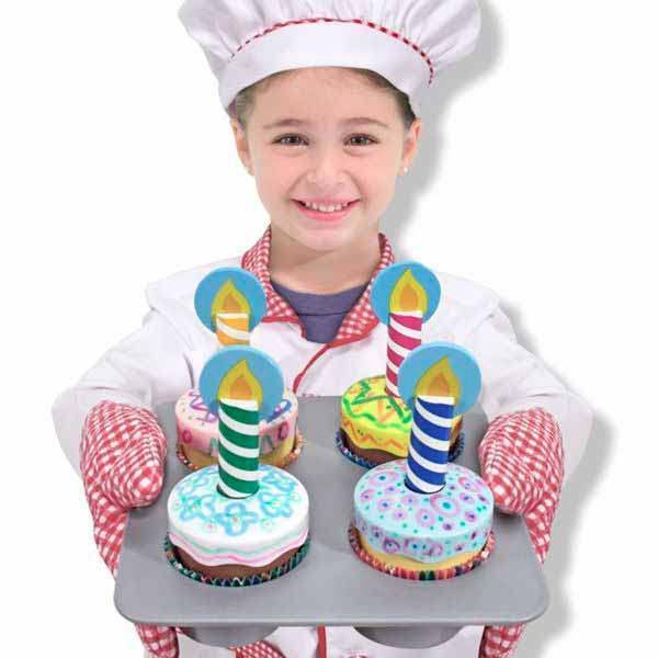  Melissa &dag deco rate cupcake 3 -years old from playing house ... playing toy meal toy wooden Melissa and Doug 3954