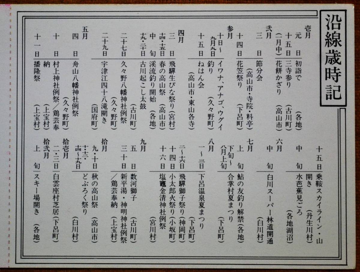 「高山線 全通50周年」記念一日乗車券(飛騨小坂⇔杉原 間） *通用日付:59.11.3　1984,名古屋鉄道管理局_画像7