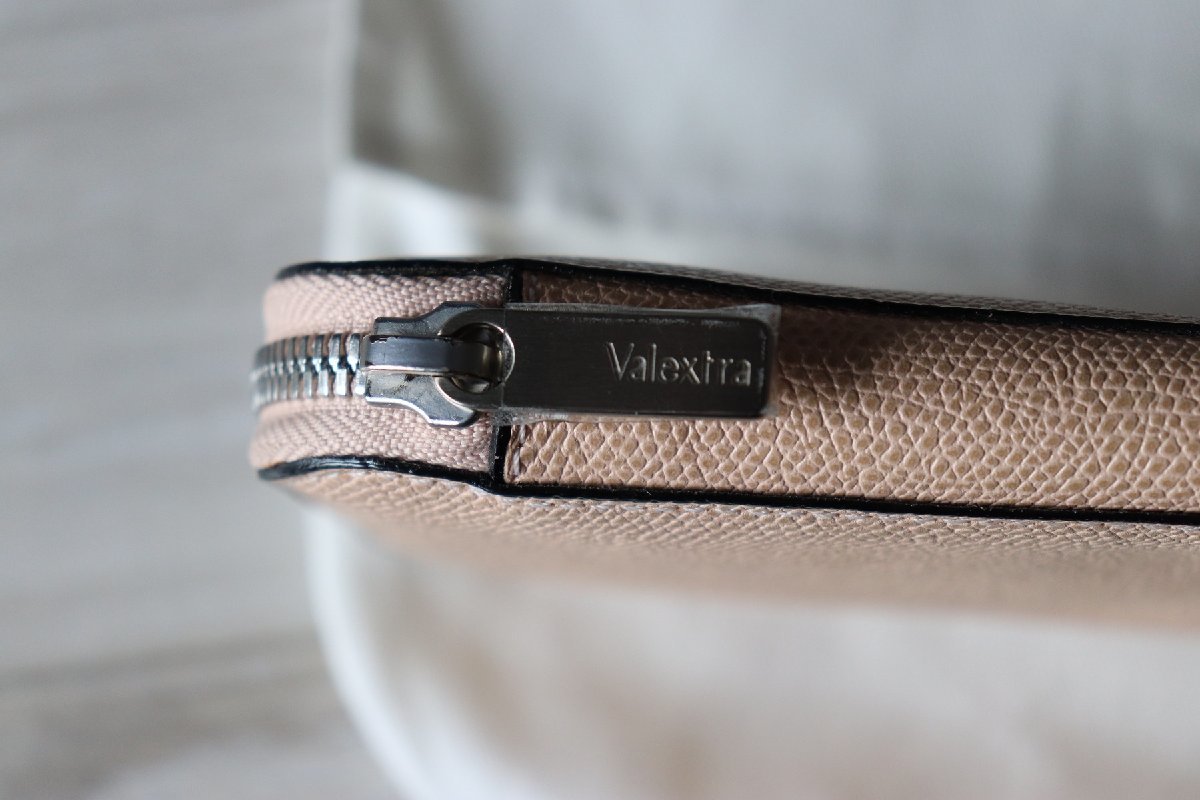 Valextra ヴァレクストラ新品ラウンドジップレザー長財布159500円