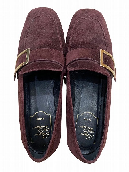 M☆ロジェ ヴィヴィエ*Roger Vivier☆イタリー製☆ボルドー系 スクエア