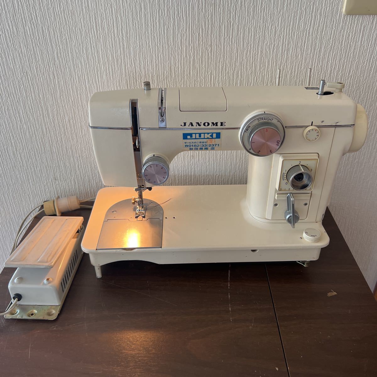 JANOME MODEL ジャノメミシン 【現状品】管F86 通電OK 802 フット