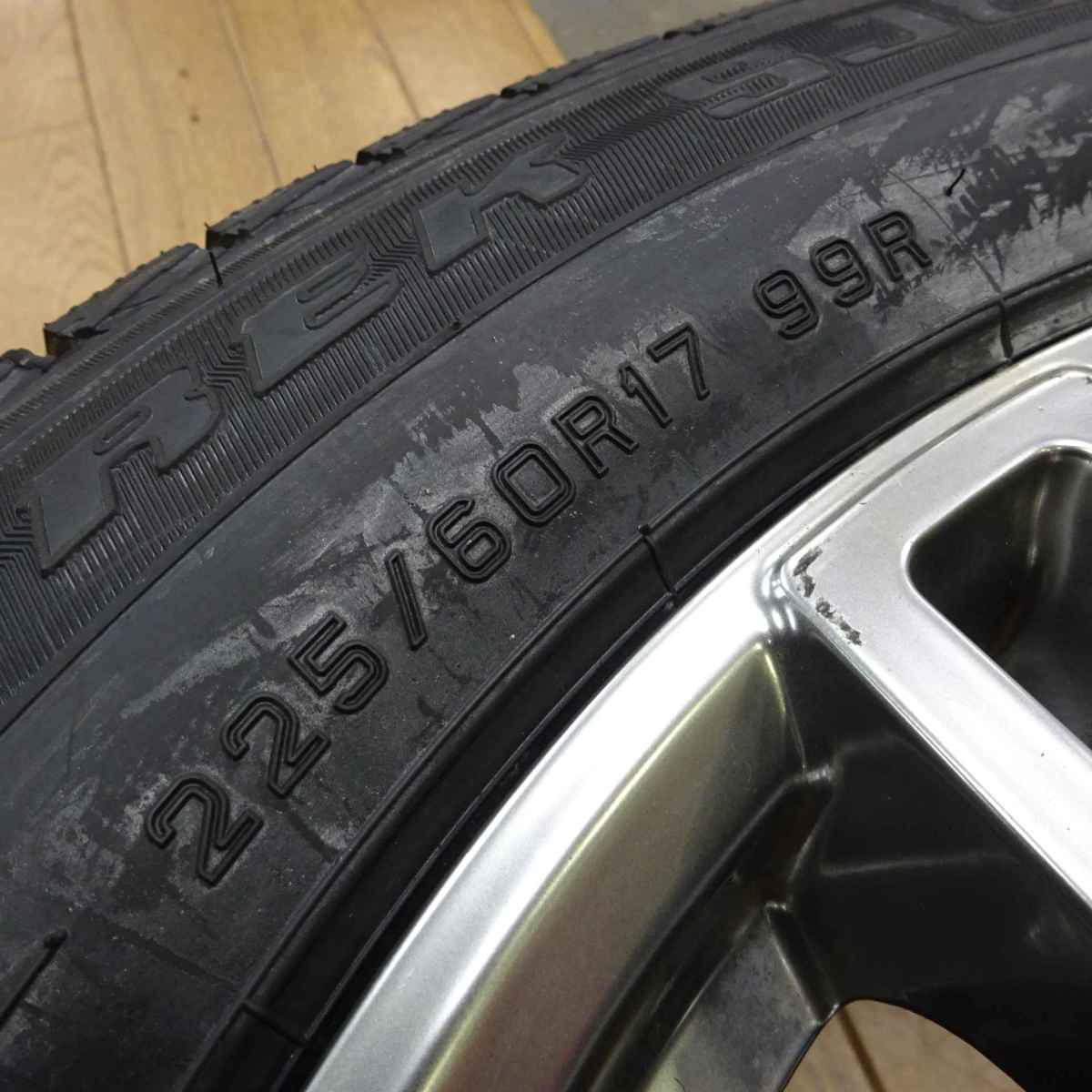 ◆冬新品 2020年製 4本SET◆NO,B2185◆会社宛 送料無料◆225/60R17 ×7.5J◆ダンロップ グラントレックSJ8◆スポーツテクニックアルミ BMW_画像2