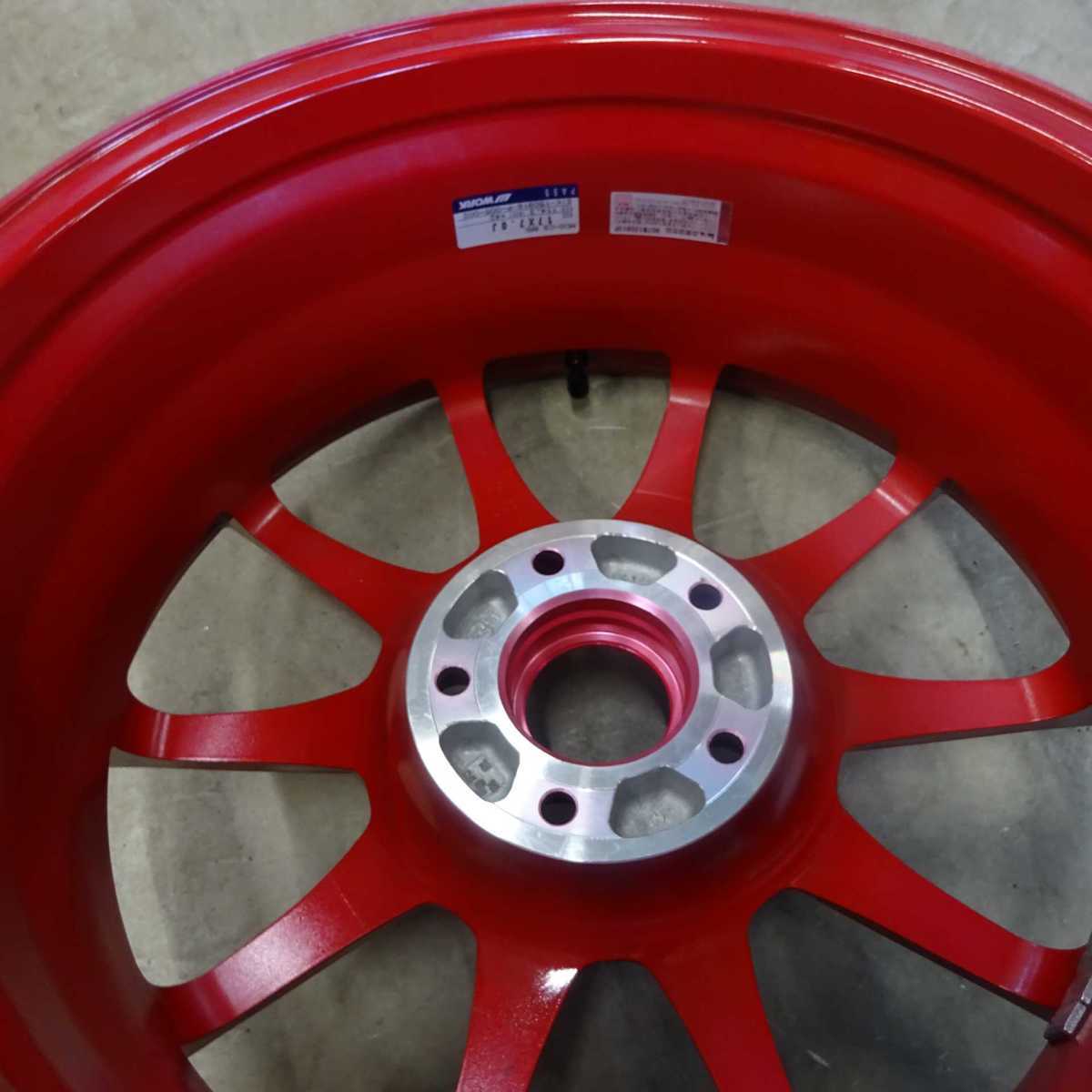 ◇新品 アルミ 4本SET◇NO,X2131◇会社宛 送料無料◇17×7J◇WORK M.C.O Racing TYPE CS◇5穴 PCD 114.3mm +42 ハブ径73mm FR セダン 美品_画像6