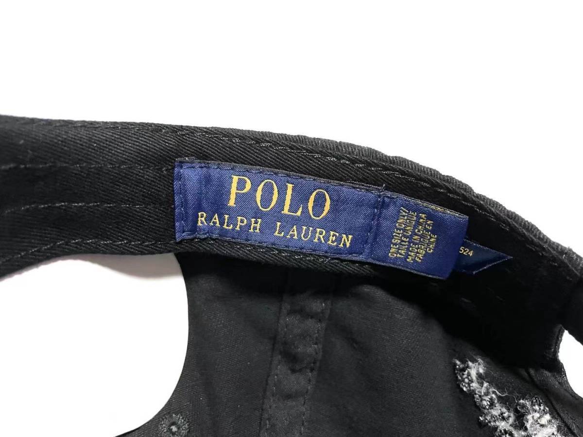 未使用 POLO RALPH LAUREN ポロ ラルフローレン 帽子 キャップ帽 刺繍 メンズ レディース ゴルフ アメカジ R-L30BLK_画像5