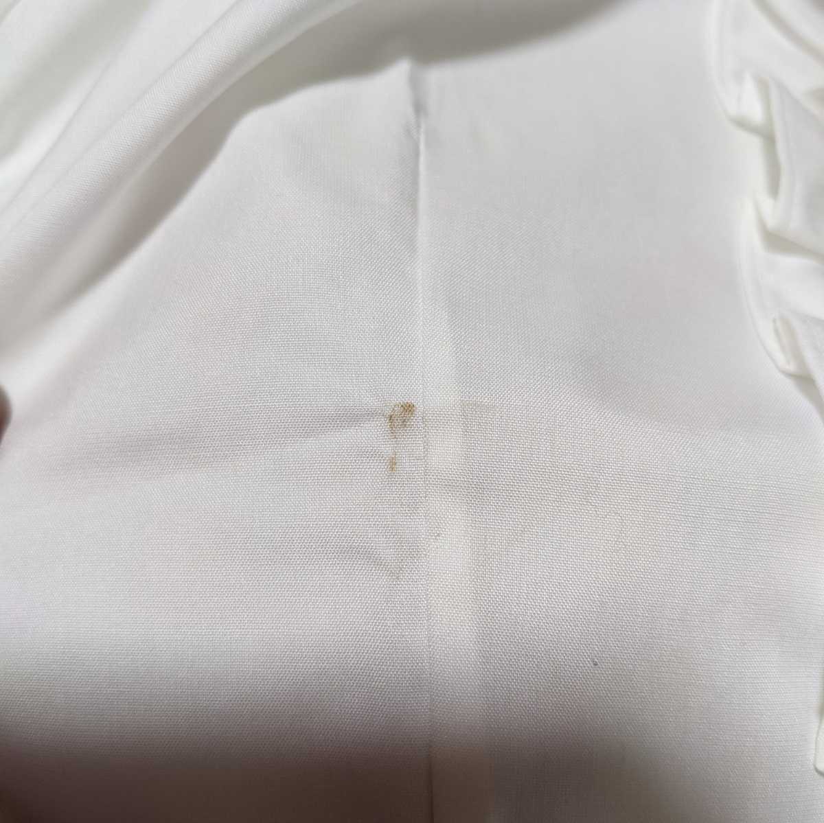 +FG35 new goods unused suits me IMALU Western-style clothes. Aoyama formal 9 number 9R long sleeve blouse white frill stand-up collar ceremony business 