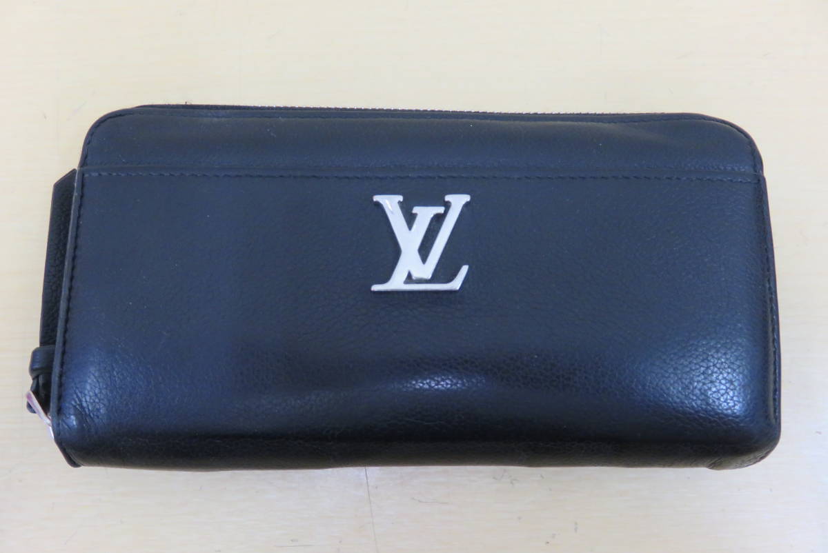 LOUIS VUITTON ヴィトン 長財布 ジッピーロックミー ノワール sariater