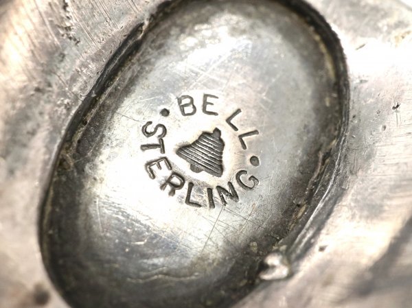 50s Vintage BELL TRADING POST серебряный производства Navajo Thunderbird бирюзовый кольцо индеец ювелирные изделия bell trailing кольцо 