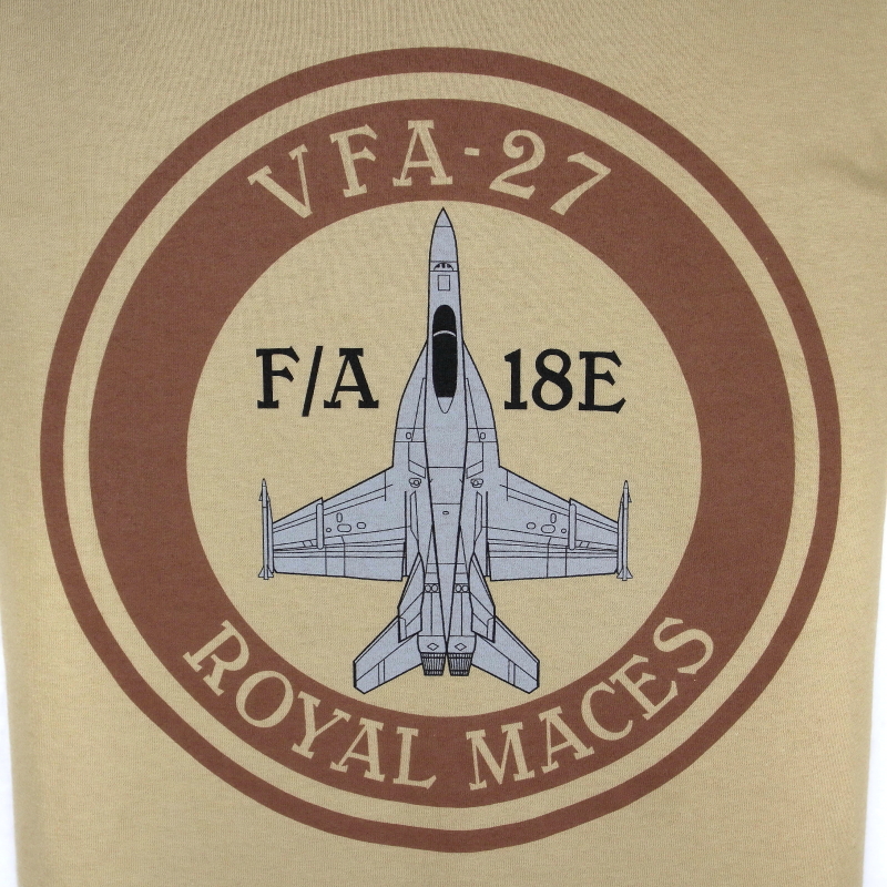 VFA-27 ROYALMACES オフィシャルTシャツ (タン）　Sサイズ_画像3