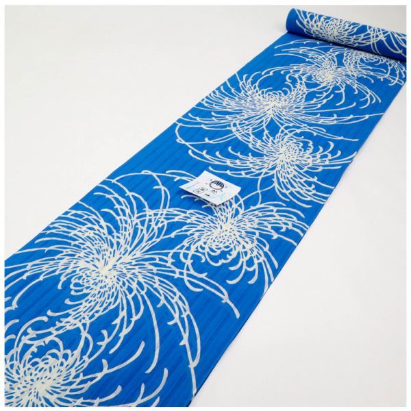 竺仙】新品 反物『竺仙』かげろう地 浴衣 乱菊 キングサイズ 木綿 夏