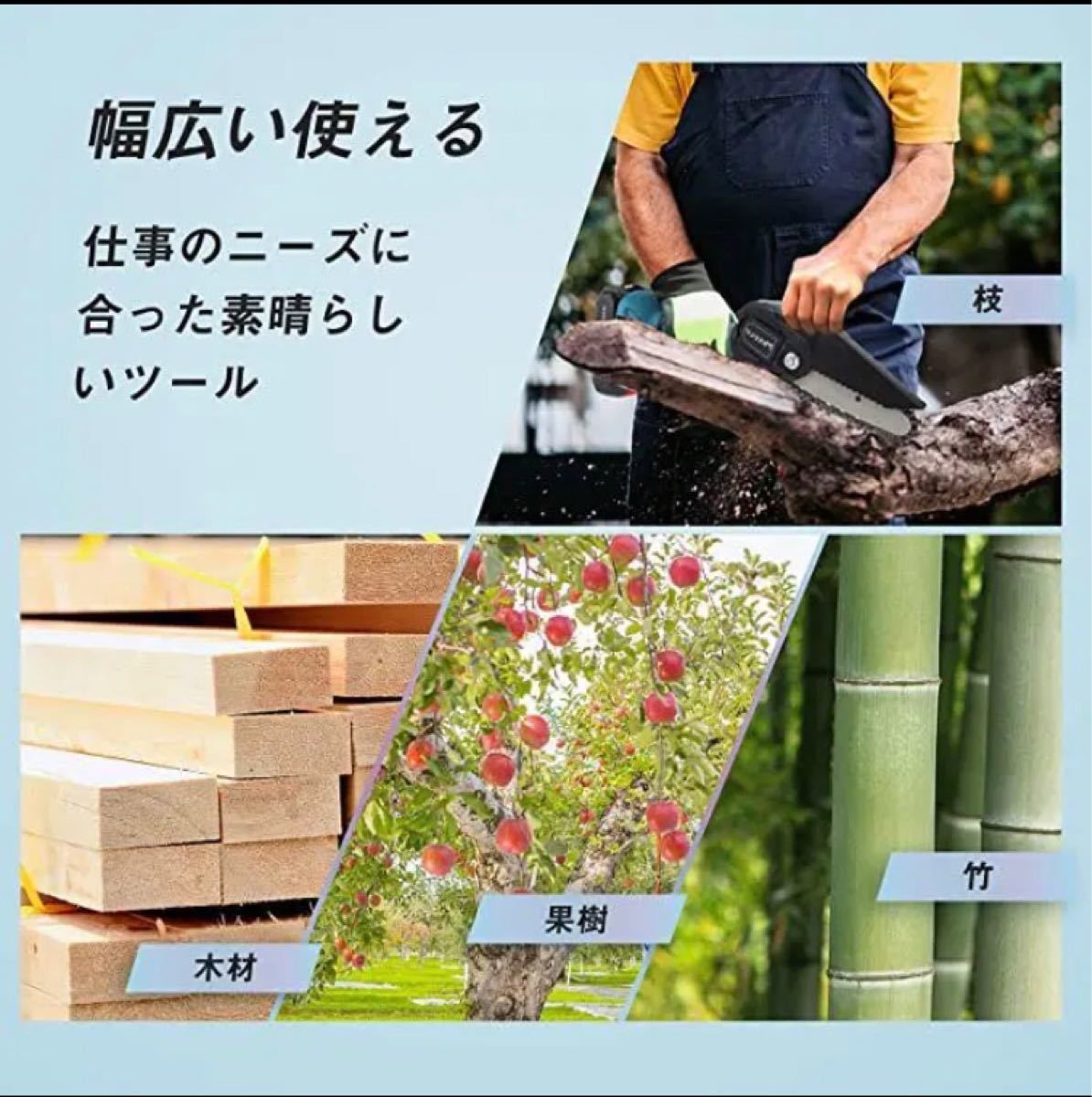 充電式チェーンソー 36V 庭木 ミニチェーンソー 6インチ コードレス