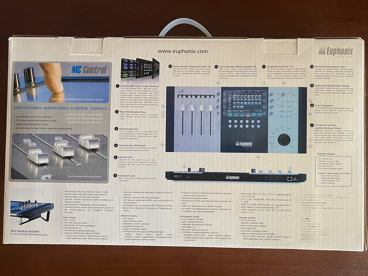 Euphonix MC Control (Avid Artist Control) LogicPro ,ProTools等DAW