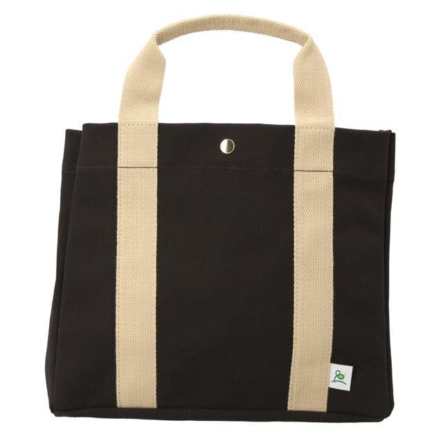 * black / beige tote bag 2way canvas mail order lunch bag stylish Mini tote bag canvas plain shoulder bag mi