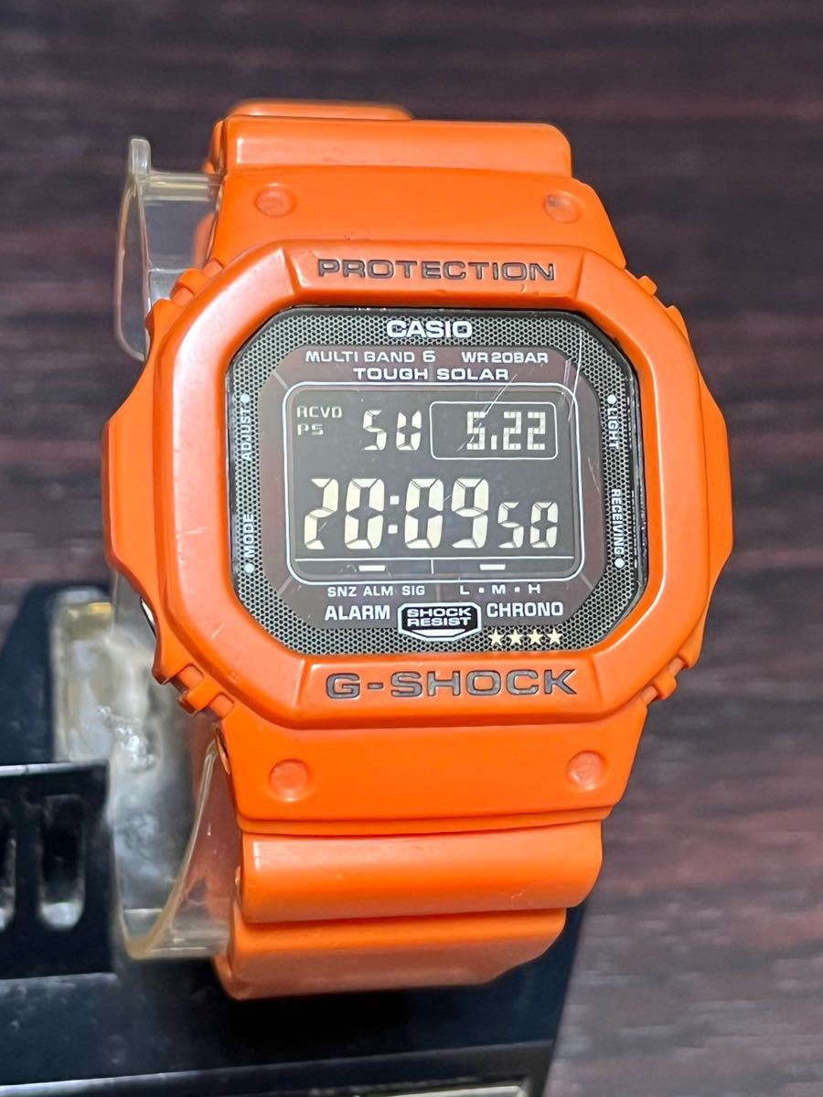 CASIO G-SHOCK GW-M5610 レスキューオレンジ シリーズ ソーラー電波 実働品 ジャンク扱い 希少ビンテージ♪