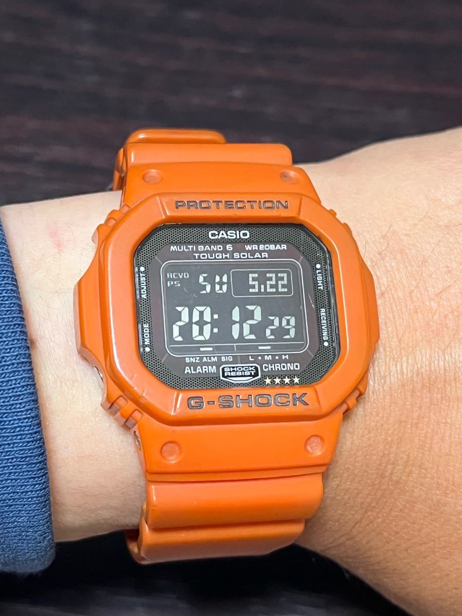 CASIO G-SHOCK GW-M5610 レスキューオレンジ シリーズ ソーラー電波 実働品 ジャンク扱い 希少ビンテージ♪