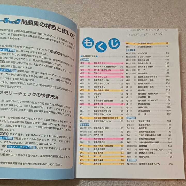 zaa-336♪中学受験 理科+算数の基本問題 6年+理科+算数メモリーチェック 日能研教務部 (編集)4冊セット