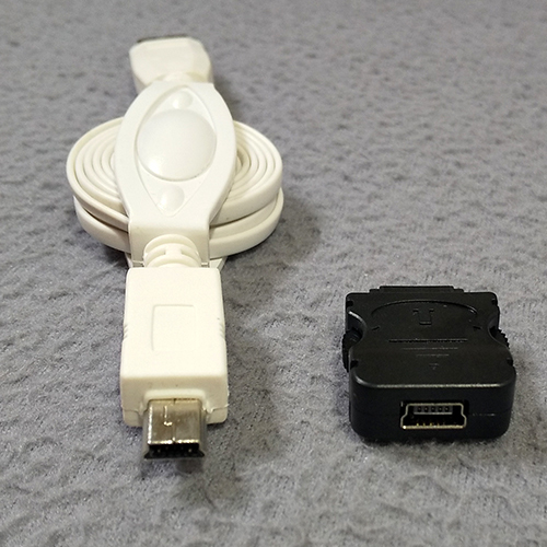 携帯 ガラケー USB充電ケーブル(コード巻き取り式 miniUSB)1個　docomo FOMA / SoftBank 3G 用コネクター8個　新品_画像4