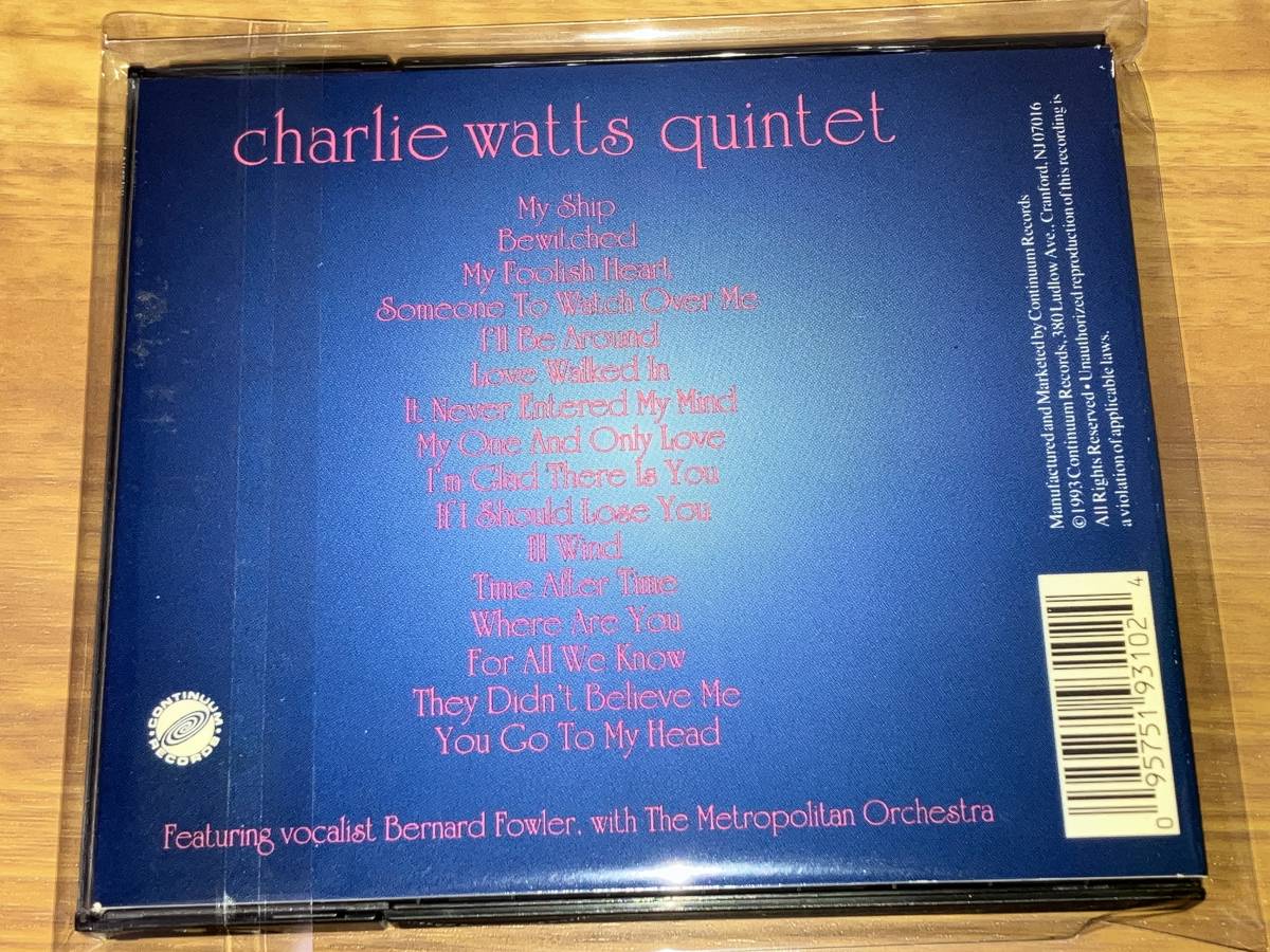 送料込み CHARLIE WATTS チャーリー・ワッツ / WARM&TENDER 特殊ケース 輸入盤 即決_画像2