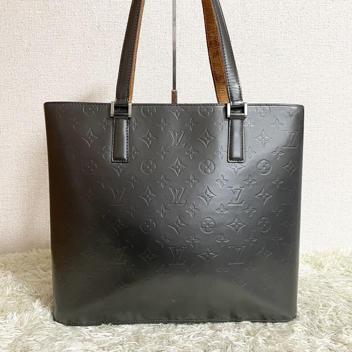 1円【極美品】LOUIS VUITTON ルイヴィトン ウィルウッド ノワール モノグラム マットブラック トートバッグ メンズ レディース A4可 大容量_画像2