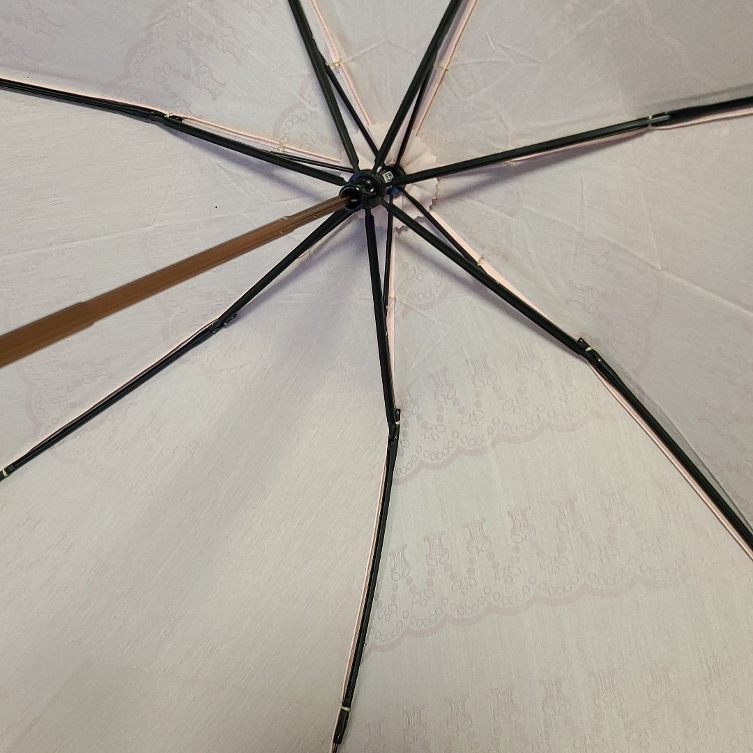 CELINE セリーヌ 折りたたみ傘 晴雨兼用 折り畳み傘 傘 マカダム柄 