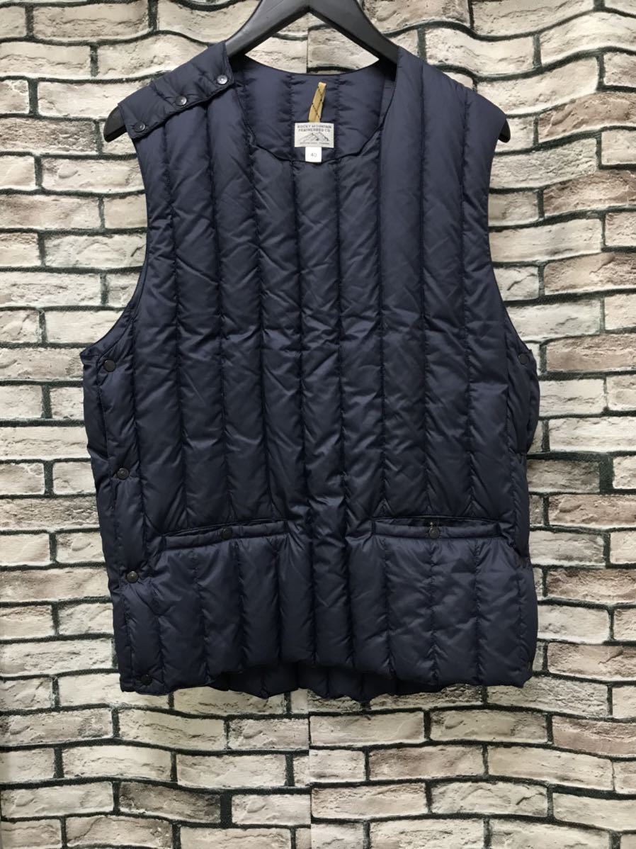 極美品★Rocky Mountain Featherbed ロッキーマウンテンフェザーベッド★SIX MONTH PULLOVER VEST  プルオーバーインナーダウンベスト