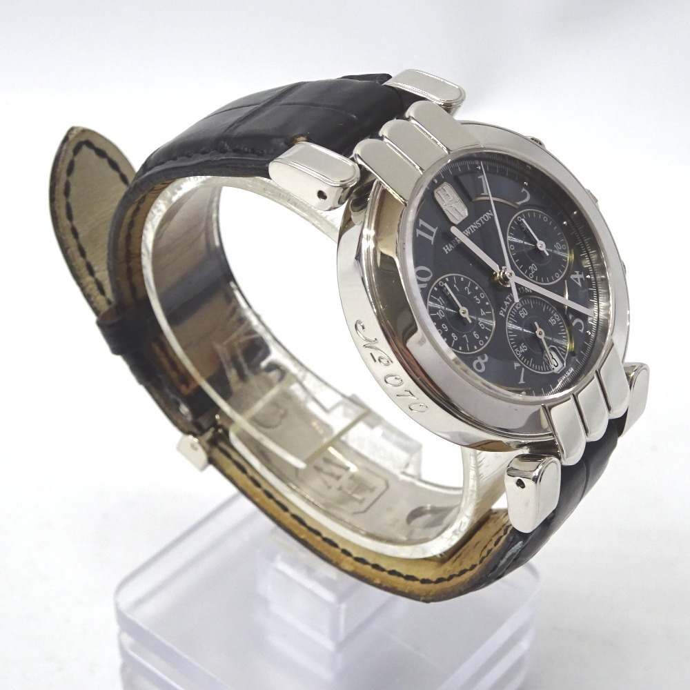 Ft563641 ハリーウィンストン 腕時計 Pt950 プルミエール Limited Edition MC35PL ネイビー系文字盤 メンズ HARRY WINSTON 中古_画像3