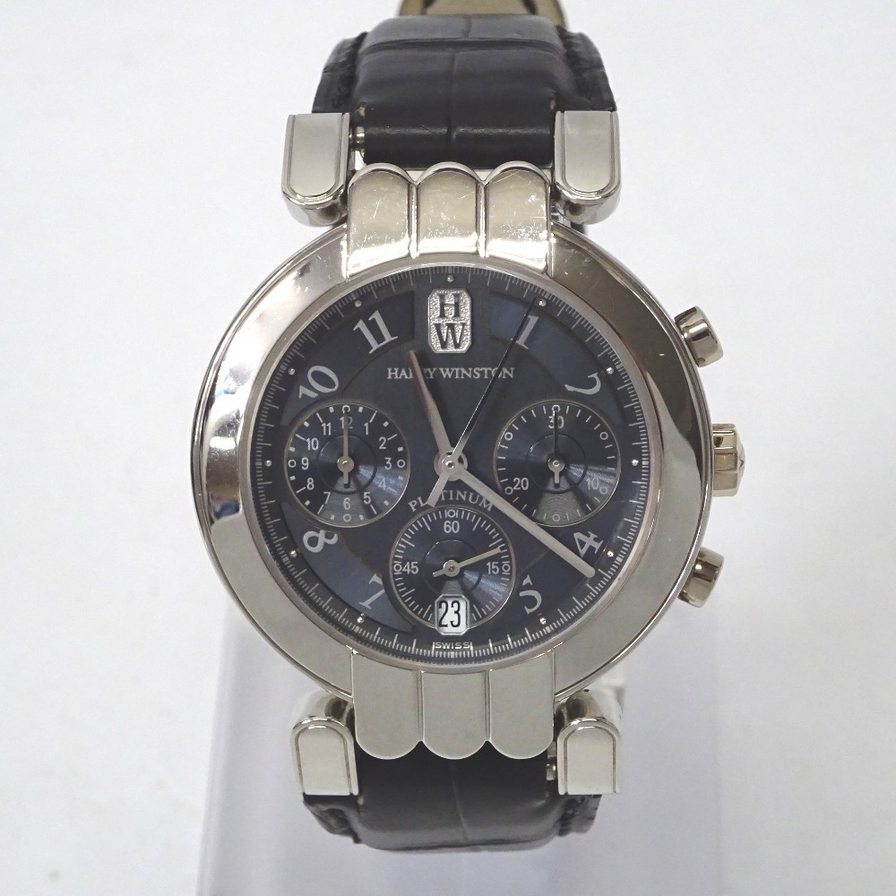 Ft563641 ハリーウィンストン 腕時計 Pt950 プルミエール Limited Edition MC35PL ネイビー系文字盤 メンズ HARRY WINSTON 中古_画像1
