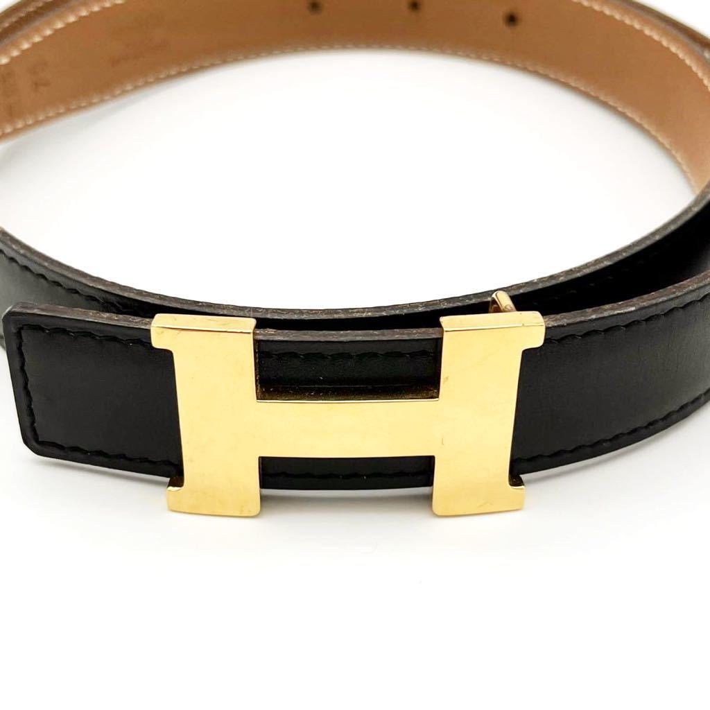 2021年新作入荷 HERMES エルメス Hロゴレザーベルト リバーシブル 幅細