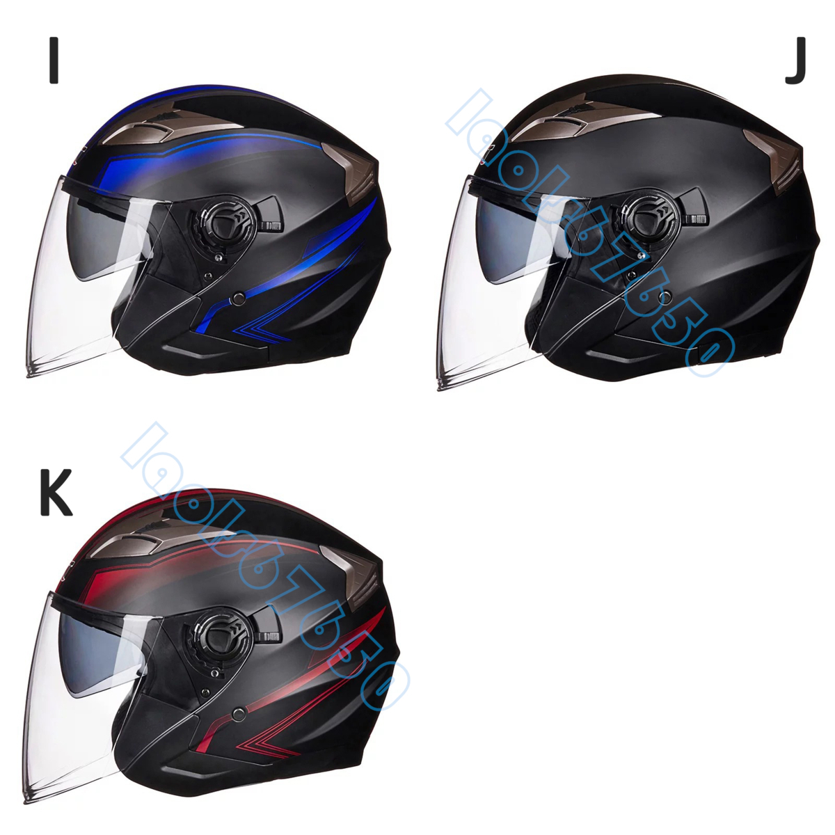 ジェットヘルメット ダブルシールド バイクヘルメット ハーフヘルメット 半帽 Helmet 男女兼用 バイク用品 11色選択可_画像4