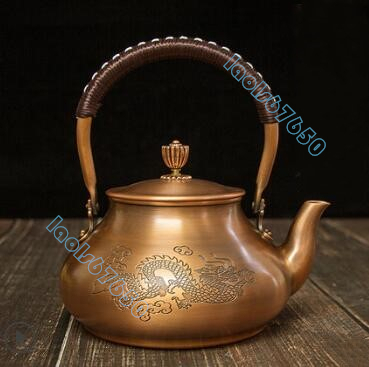 銅製銅瓶 老銅瓶 やかんを沸かす お茶の道具 提梁銅瓶 手作り コーティングなし ティーポット 1300ML