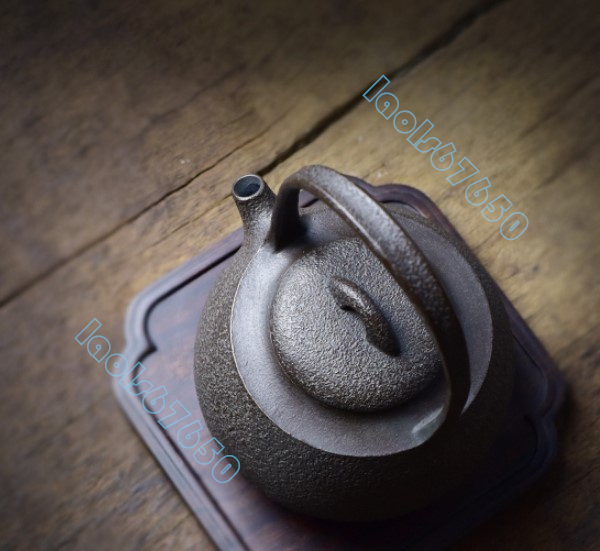 鋳鉄製鉄瓶 老鉄瓶 やかんを沸かす お茶の道具 ティーポット 提梁鉄瓶 手作り コーティングなし 1200ML_画像2