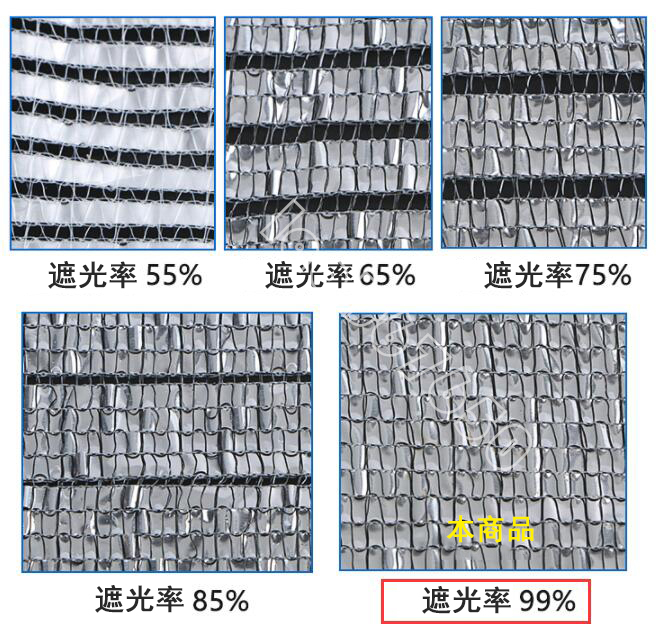 2*6M 遮光率99％ 超耐久使用寿命長い アルミ箔太陽シェードネット アルミホイルネット 日よけ 紫外線対策 園芸 花壇 温室 屋外 農布 駐車場_画像2