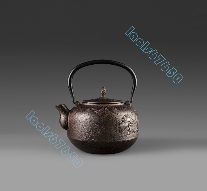鋳鉄製鉄瓶 老鉄瓶 やかんを沸かす お茶の道具 提梁鉄瓶 手作り コーティングなし ティーポット 2000ML
