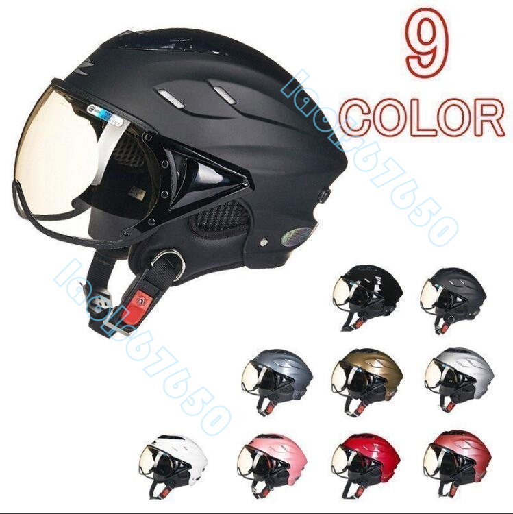 半帽 ハーフ バイク ヘルメット ジェットヘルメット オープンフェイス 男女兼用 バイク用品
