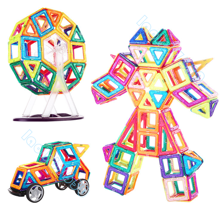 382PCS マグネットブロック 磁石ブロック おもちゃ マカロン色 立体パズル 知育玩具 幼児 保育園 小学生 誕生日 クリスマスプレゼント_画像2