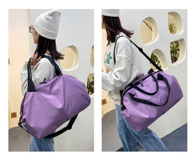  Boston bag lady's one shoulder diagonal .. bag shoulder .. handbag bag water-repellent high capacity .. travel sport business trip .. separation purple 