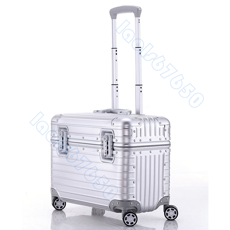  light weight & convenience & storage aluminium suitcase 17 inch aluminium wheels trunk trunk travel supplies TSA lock Carry case carry bag machine inside bringing in 