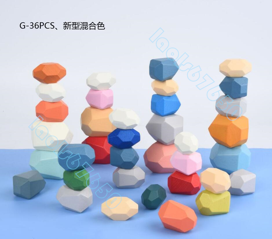  loading tree set wood block ... wooden toy natural tree hand made surface white child present intellectual training toy building blocks gift G-36PCS new model mixing color 