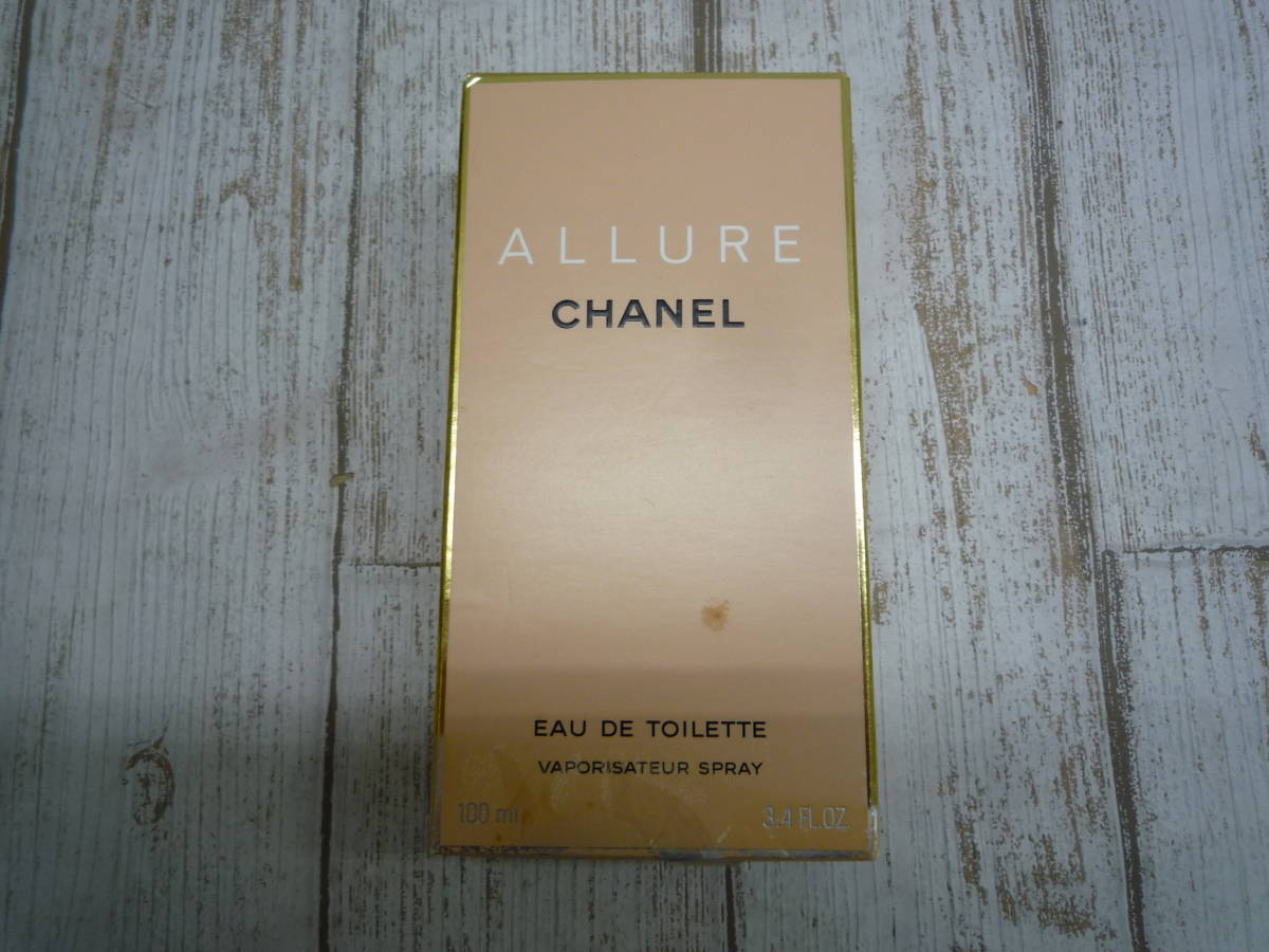 Ua5264-199★【60】シャネル CHANEL ALLURE EAU DE TOILETTE サイズ100ml 残量8割以上 宅急便_画像1