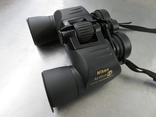 Nikon/ニコン 双眼鏡 ActionEX/アクションEX 8×40CF ポロプリズム式 8倍40口径 中古美品 箱、ソフトケース、ストラップ付き_画像1