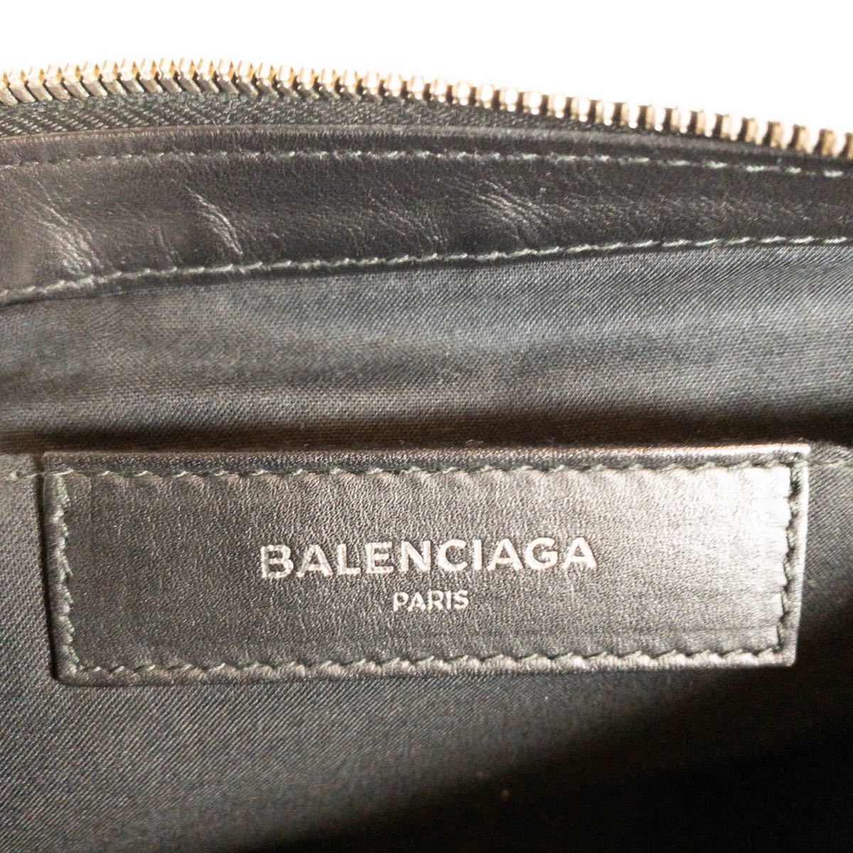 バレンシアガ BALENCIAGA クラッチバッグ NAVY CLIP Mキャンバス www