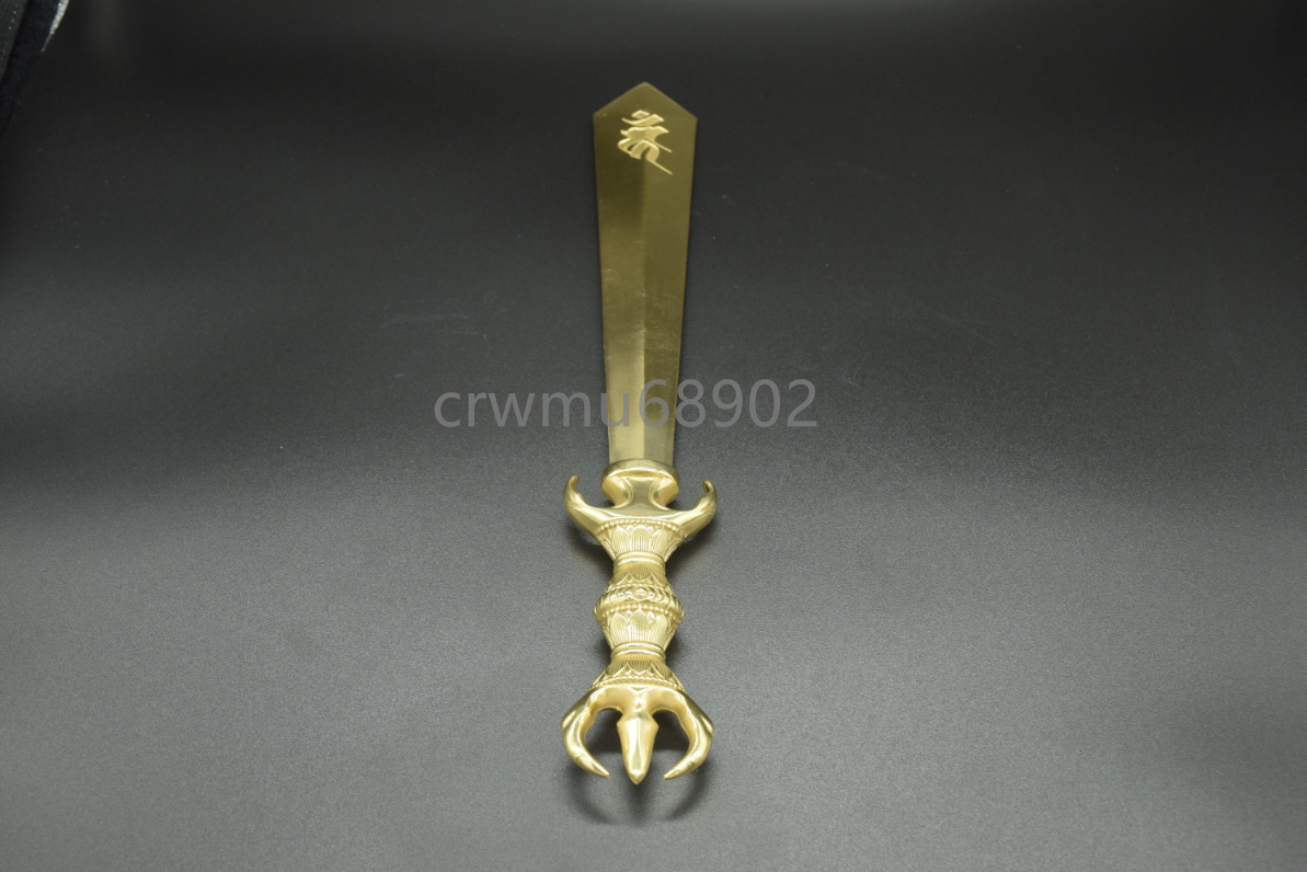 密教法具 仏具 真鍮製 不働明王剣 不動剣 三鈷剣 | lapampa.co