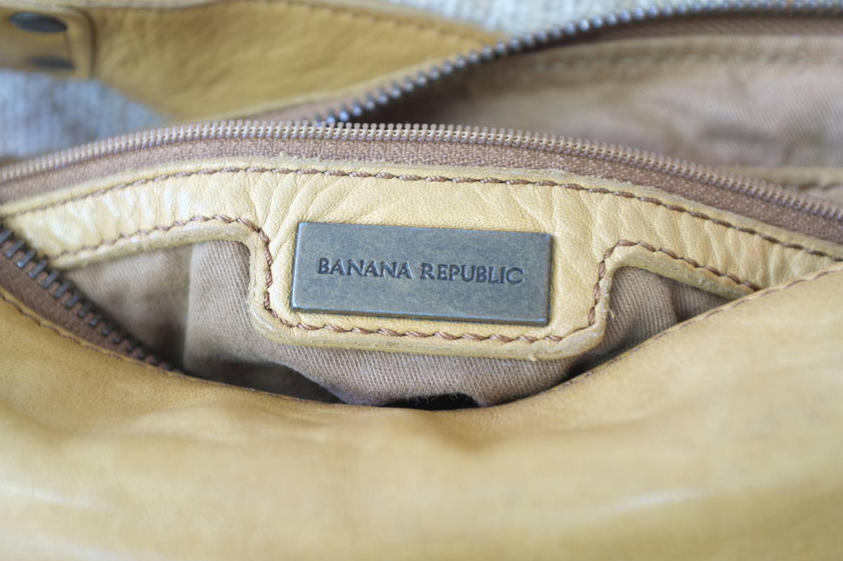 【送料無料】バナナ リパブリック ハンドバック 本革 BANANA REPUBLIC 男女兼用の画像6