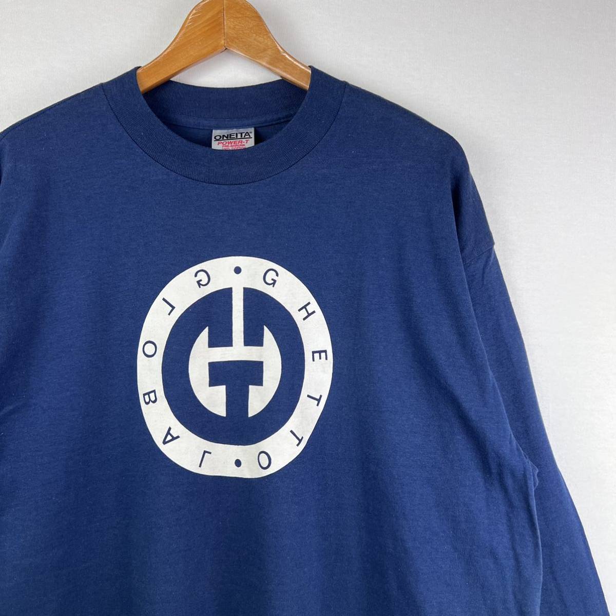 ビンテージ 90s【Global Ghetto】長袖 Tシャツ XL USA製 古着 ロンT グローバルゲットー アメカジ オールドスケート OLD GHOST 美品