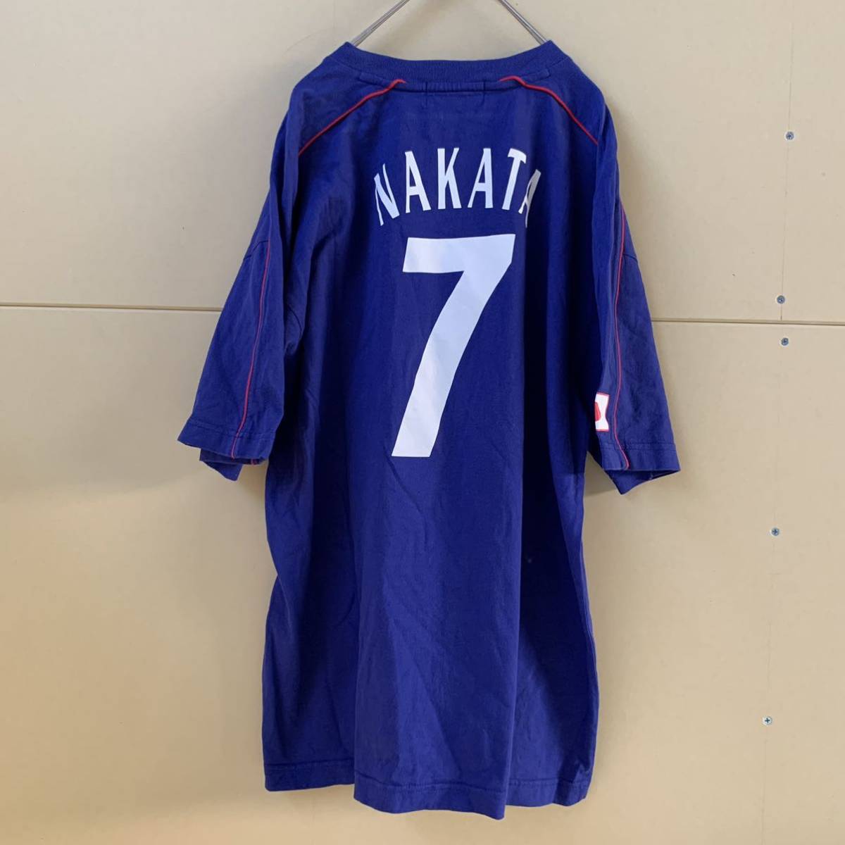 美品 サッカー日本代表 JAPAN サッカー NAKATA 7番 半袖 Tシャツ Lサイズ 488の画像5