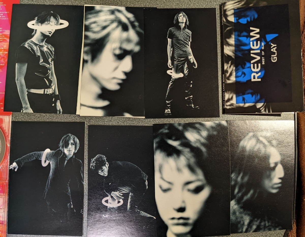 90年代シングルCD4枚(ミスチル/GLAY/ウルフルズ) + REVIEW(GLAY) ポストカード