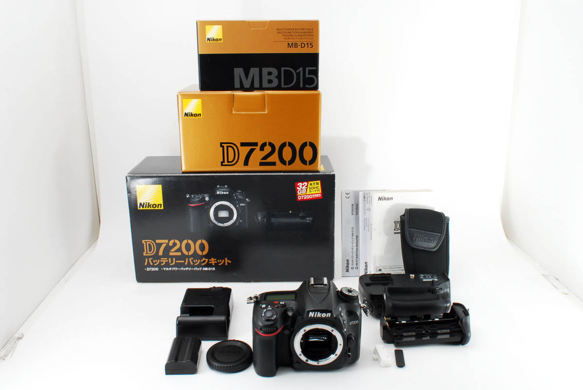 即決 Nikon ニコン D7200 24.1MP Digital Camera Body MB-D15