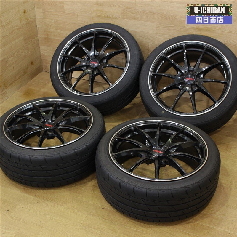 鍛造 RAYS VOLK Racing G25 18インチ×8.0 +45 5H 100 ブリヂストン ポテンザ RE003 225/40R18 プリウス カローラツーリング 86等に ◎006_画像3