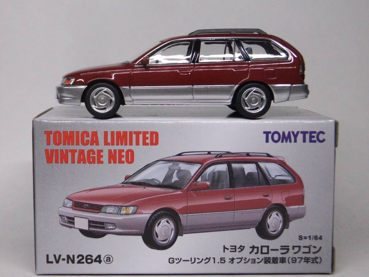  Tomica * Tomica Limited Vintage Neo LV-N264a Toyota Corolla Wagon G touring 1.5 option equipped car (97 year ) red 
